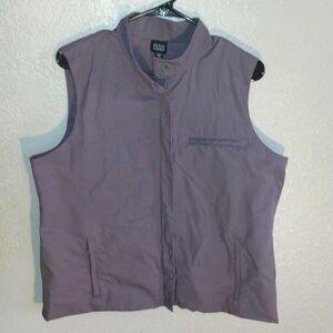 Purple Eileen Fisher Italian Fabric Cotton Blend Coat/Vest L